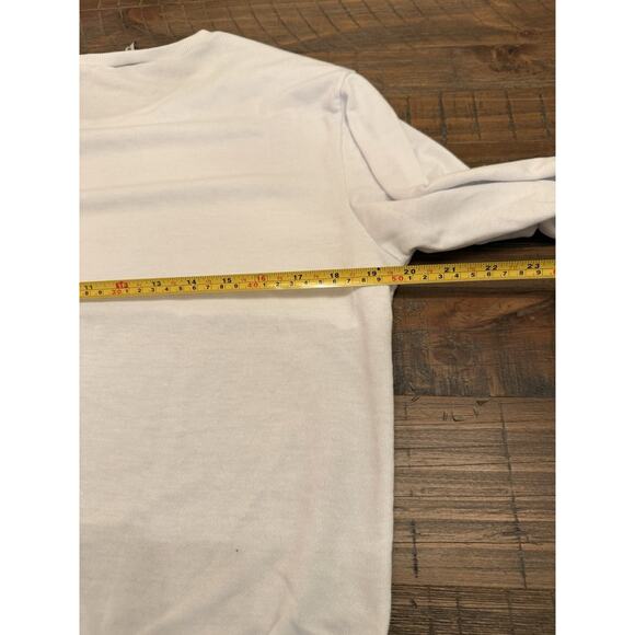 CRML Colorblock Sweatshirt White Navy Gray Long Sleeve Pullover Size M - Picture 4 of 5